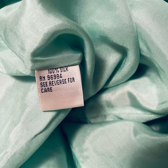 NEW Silk Italy Fiori di Zucca Pencil Elegant Dress Embroidery Light Blue Floral - Picture 6 of 6